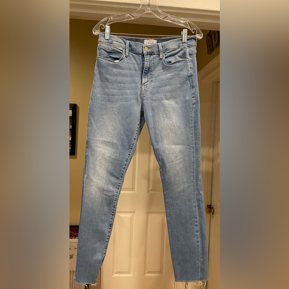 Frame Le High Skinny Jeans with raw bottom size 30 - Picture 2 of 10